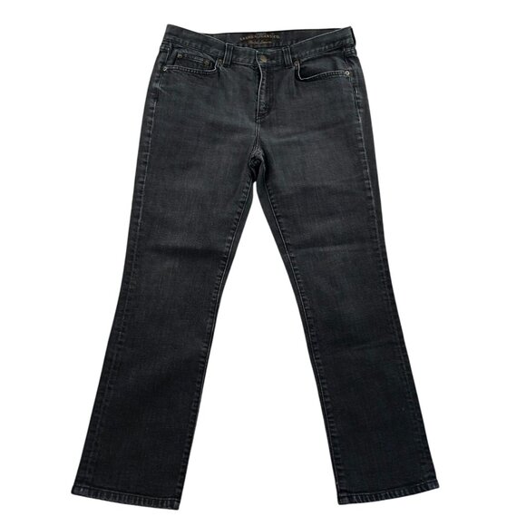 Lauren Jeans Co Ralph Lauren Women Jeans Size 10 Black Denim Straight Leg Casual - Picture 1 of 14